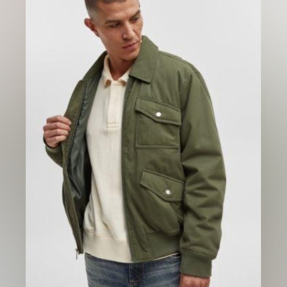 Mode Of One Men's Multi Pocket Bomber Jacket Size XXL